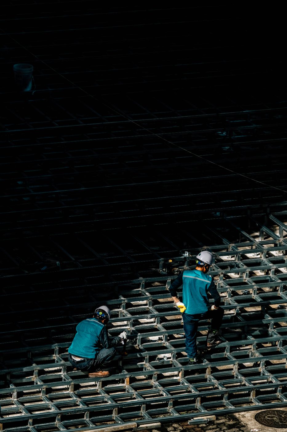 Indépendants et professions libérales sur un chantier.
